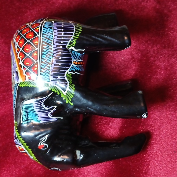 Handmade painted boho elephant decor - Picture 3 of 11